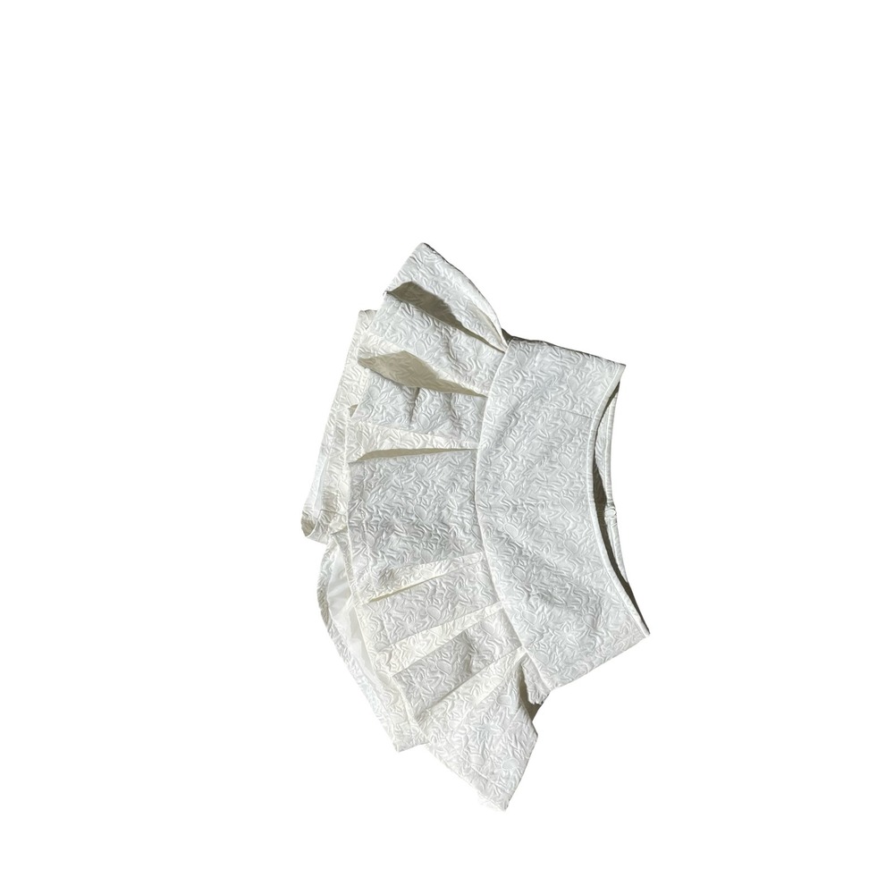 White Ruffle Skort Cottagecore Boho Mini 26" Waist Size Small - Picture 8 of 9